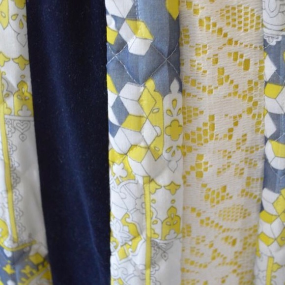 Vintage Chessa Davis Skirt Boho Hippie Patchwork Velvet Retro - Picture 2 of 4